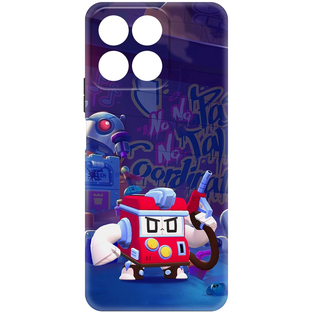 

Чехол-накладка Krutoff Soft Case Brawl Stars - V8-БИТ для Honor X7c черный