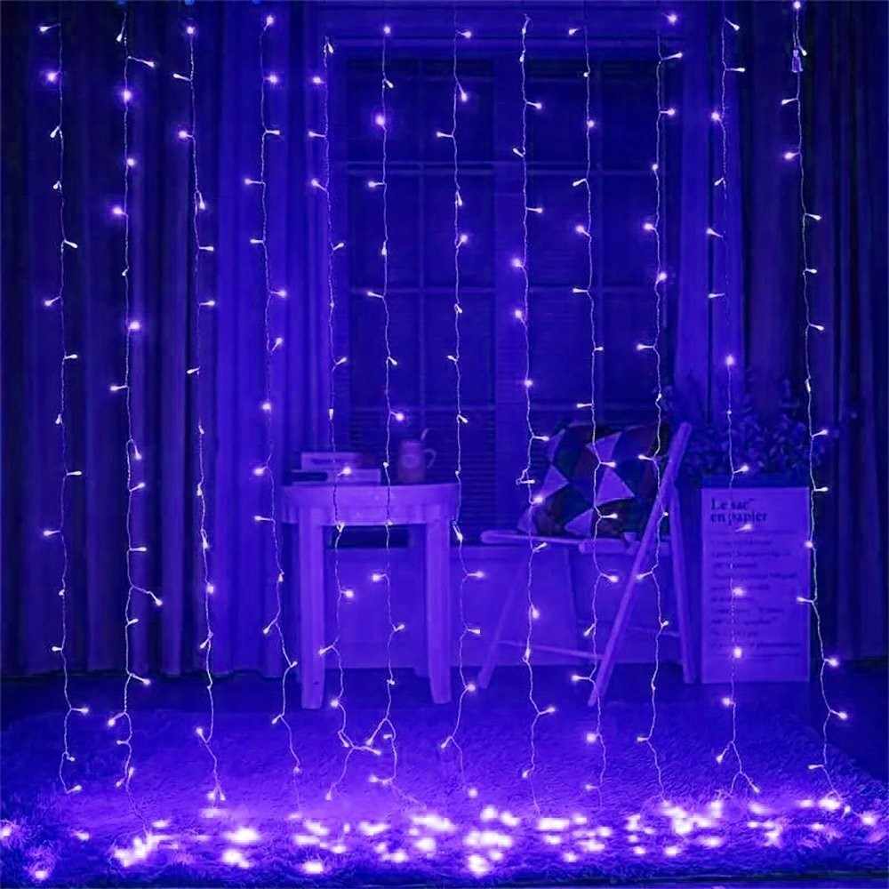 фото Световая гирлянда новогодняя baziator 6400325 h0149_3x2,5_blue 3 м синий