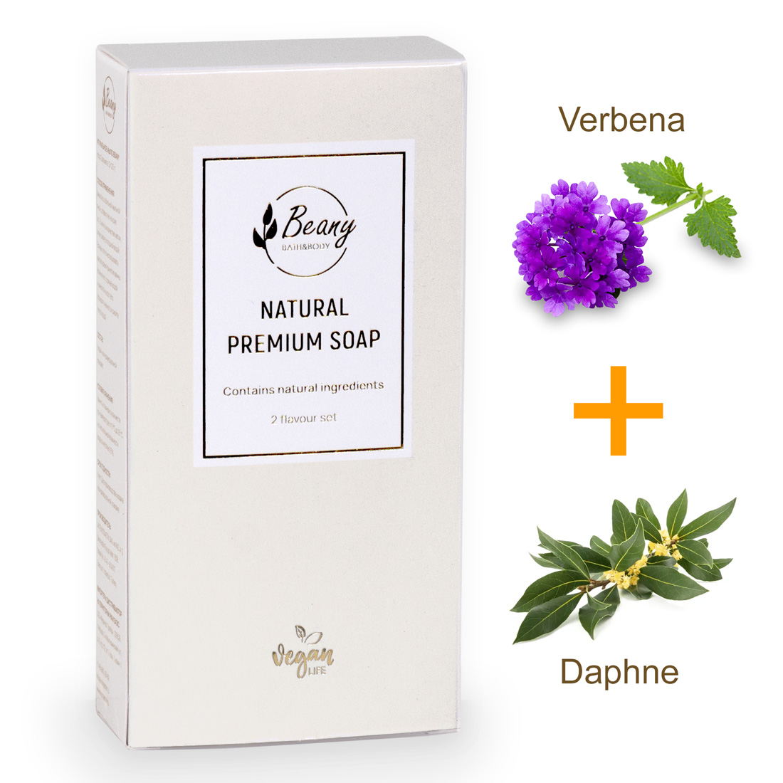 Подарочный набор турецкого мыла Beany Verbena + Daphne 120 г х 2 шт.