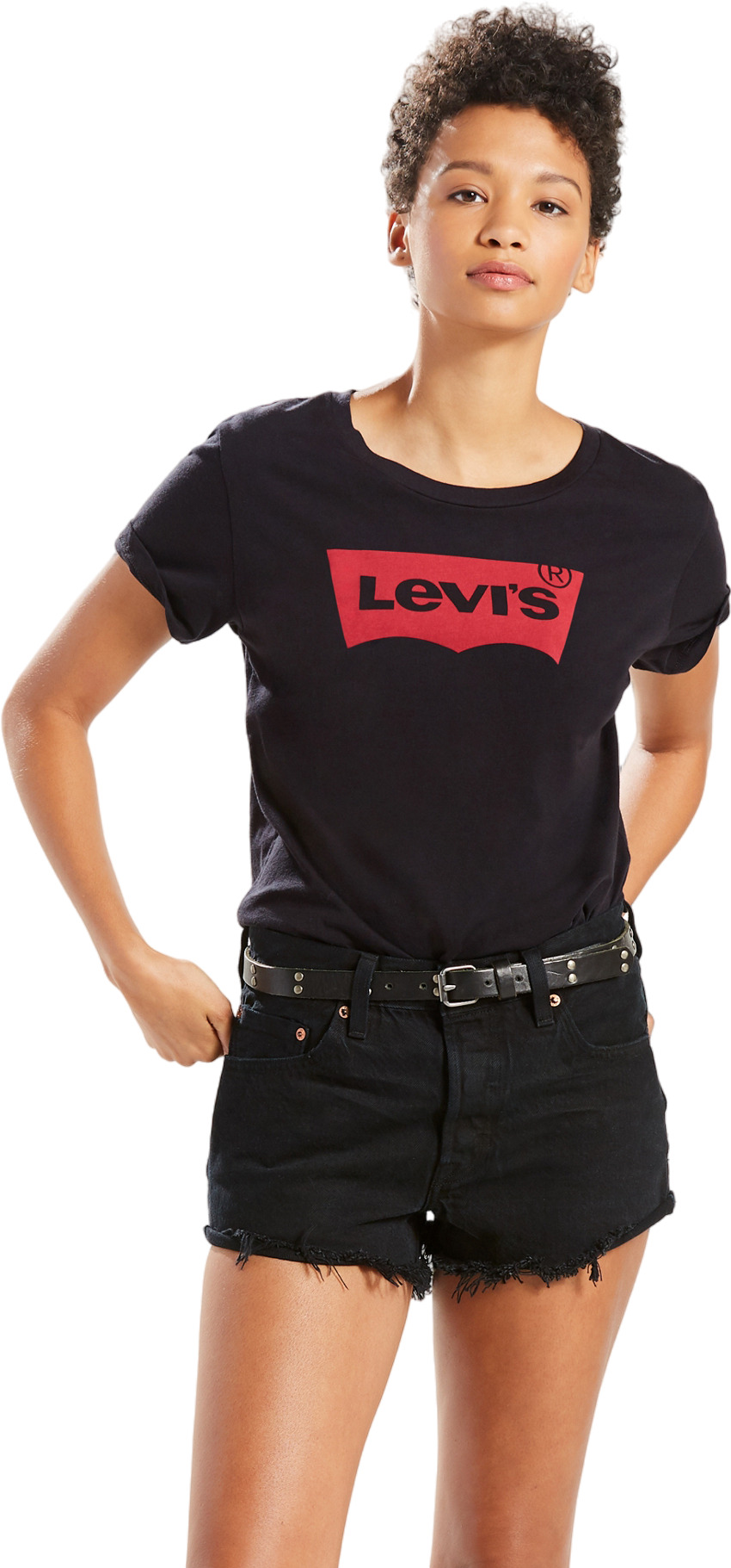

Футболка женская Levi's Women The Perfect Tee черная S, Черный, Women The Perfect Tee