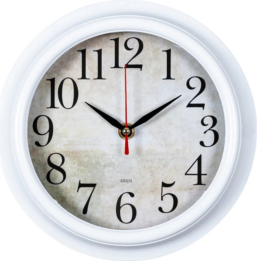 фото Часы настенные аналоговые бюрократ wallc-r80p d21см белый (wallc-r80p21/white)
