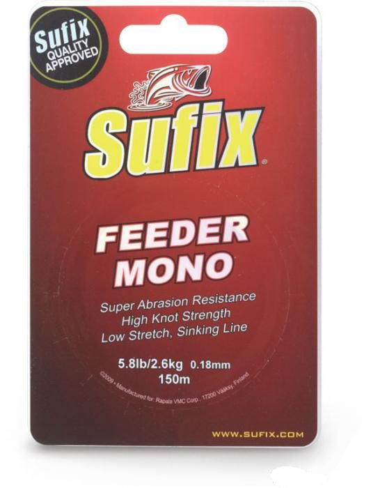 Леска монофильная Sufix Feeder Mono 0,25 мм, 150 м, 5,4 кг, burgundy