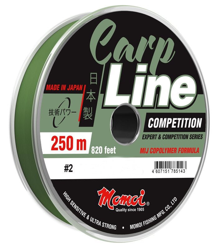 Леска монофильная Momoi Carp Line Competition 0,26 мм, 250 м, 7 кг, оливковый, 5 шт.