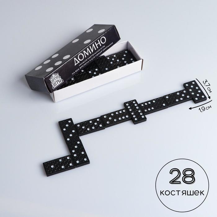 

Домино Время игры, 14.7 х 5 х 2.7 см, костяшка 3.7 х 1.9 см