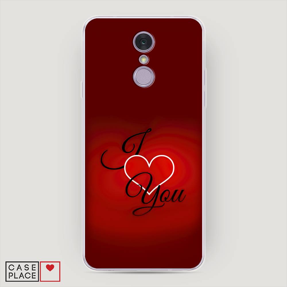 

Чехол Awog на LG Q7 (Plus, Alpha) "I love you 3", Красный;черный, 83550-6