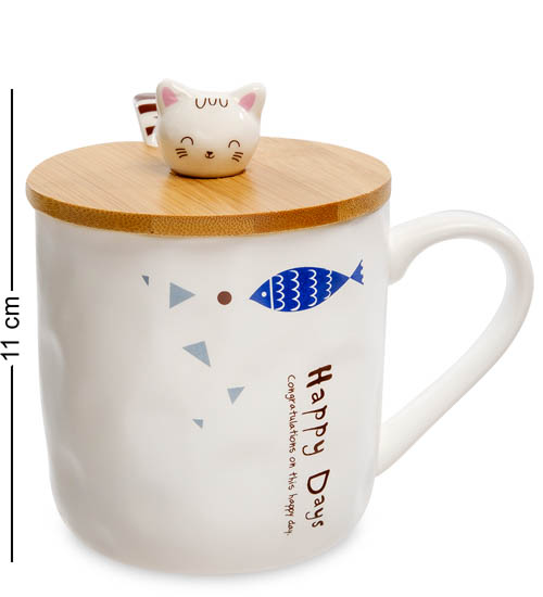 фото Кружка котик - день удался mug-122/2 113-108595 art east