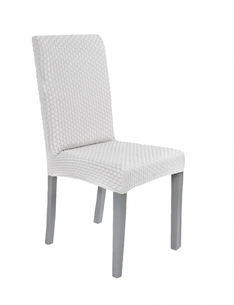фото Чехол на стул без оборки venera, молочный, 1 предмет