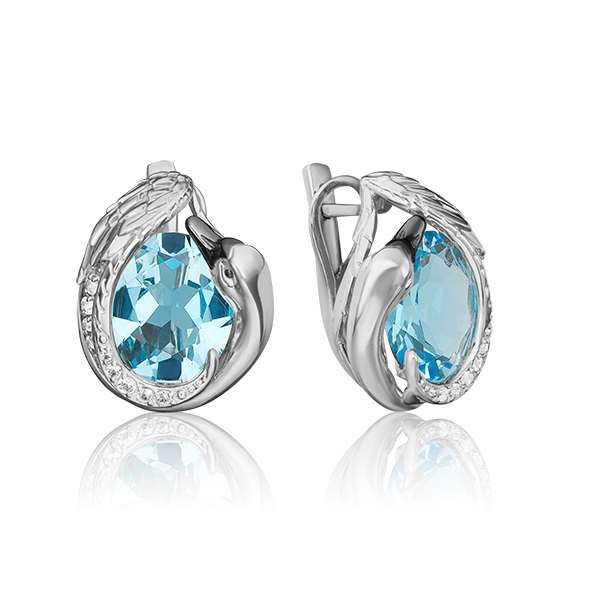 

Серьги из белого золота с топазом PLATINA jewelry 02-4699-00-201-1120-46, 02-4699-00-201-1120-46