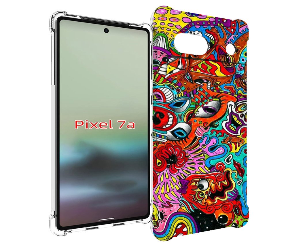 

Чехол MyPads разные абстракции яркие для Google Pixel 7A, Tocco