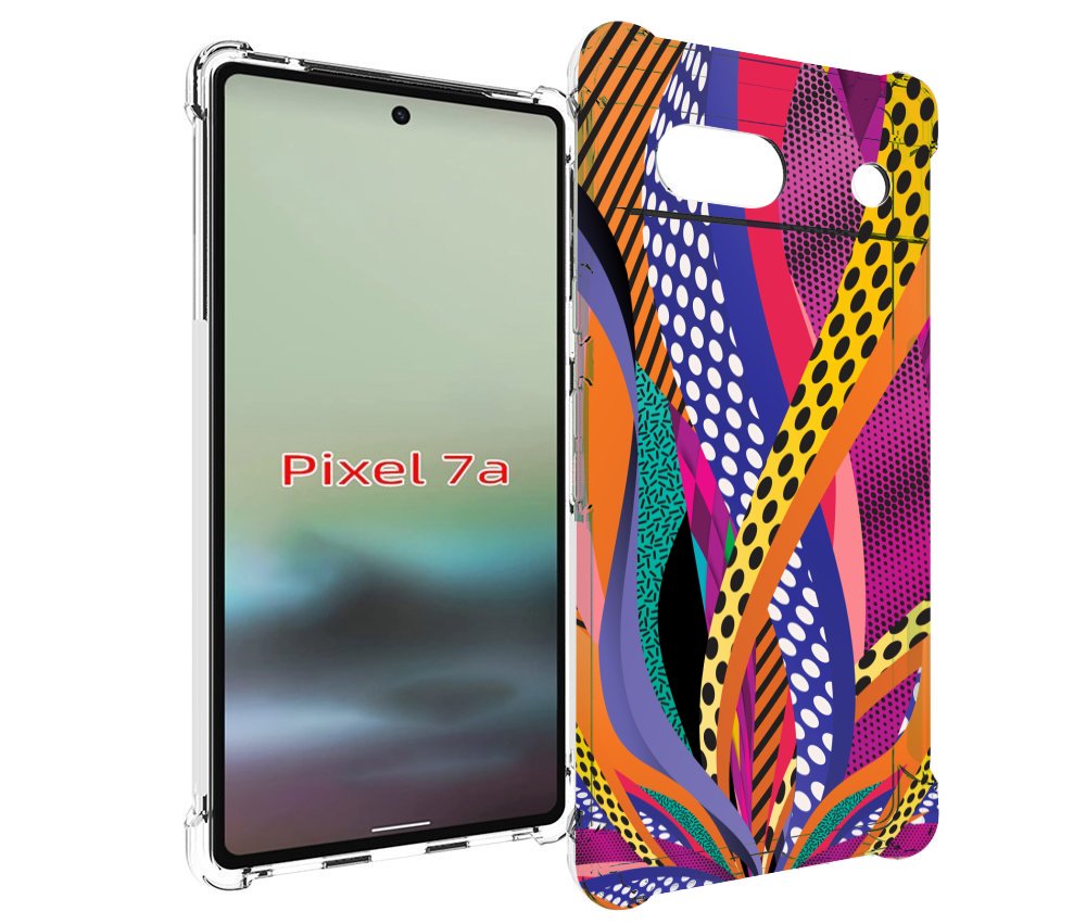 

Чехол MyPads разноцветные щупальца для Google Pixel 7A, Tocco