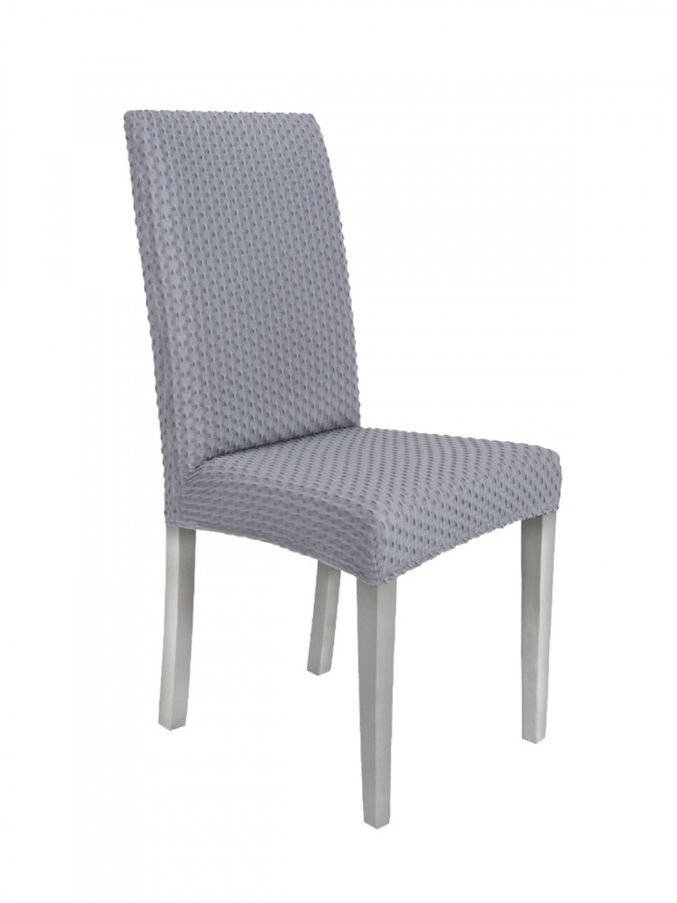 фото Чехол на стул без оборки venera, серый, 1 предмет