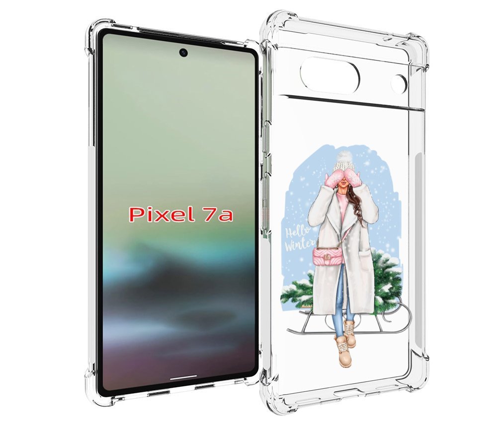 

Чехол MyPads привет-зима женский для Google Pixel 7A, Tocco