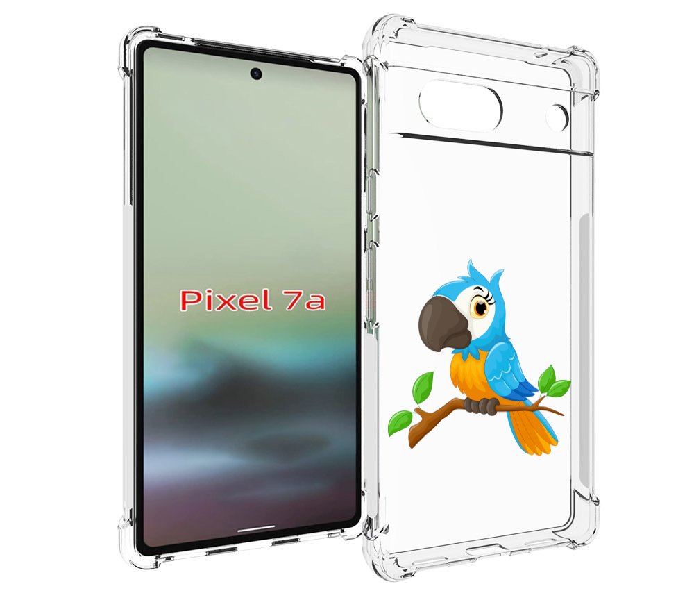 

Чехол MyPads попугайчик детский для Google Pixel 7A, Tocco