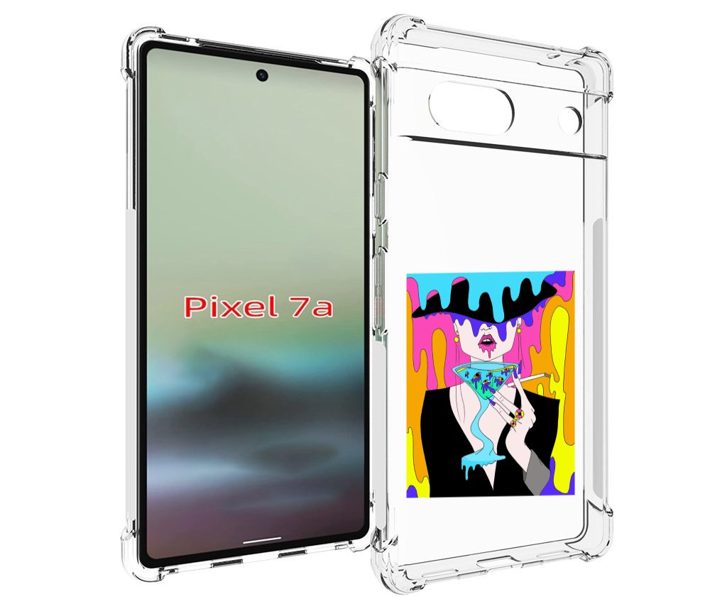 

Чехол MyPads плавленая девушка акварель женский для Google Pixel 7A, Tocco