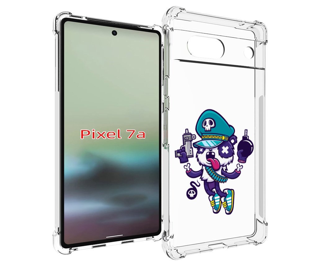 

Чехол MyPads персонаж с пистолетом и бомбочкой для Google Pixel 7A, Tocco