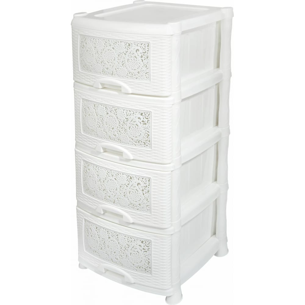

Violet Комод 4-х секционный Ажур белый 35426
