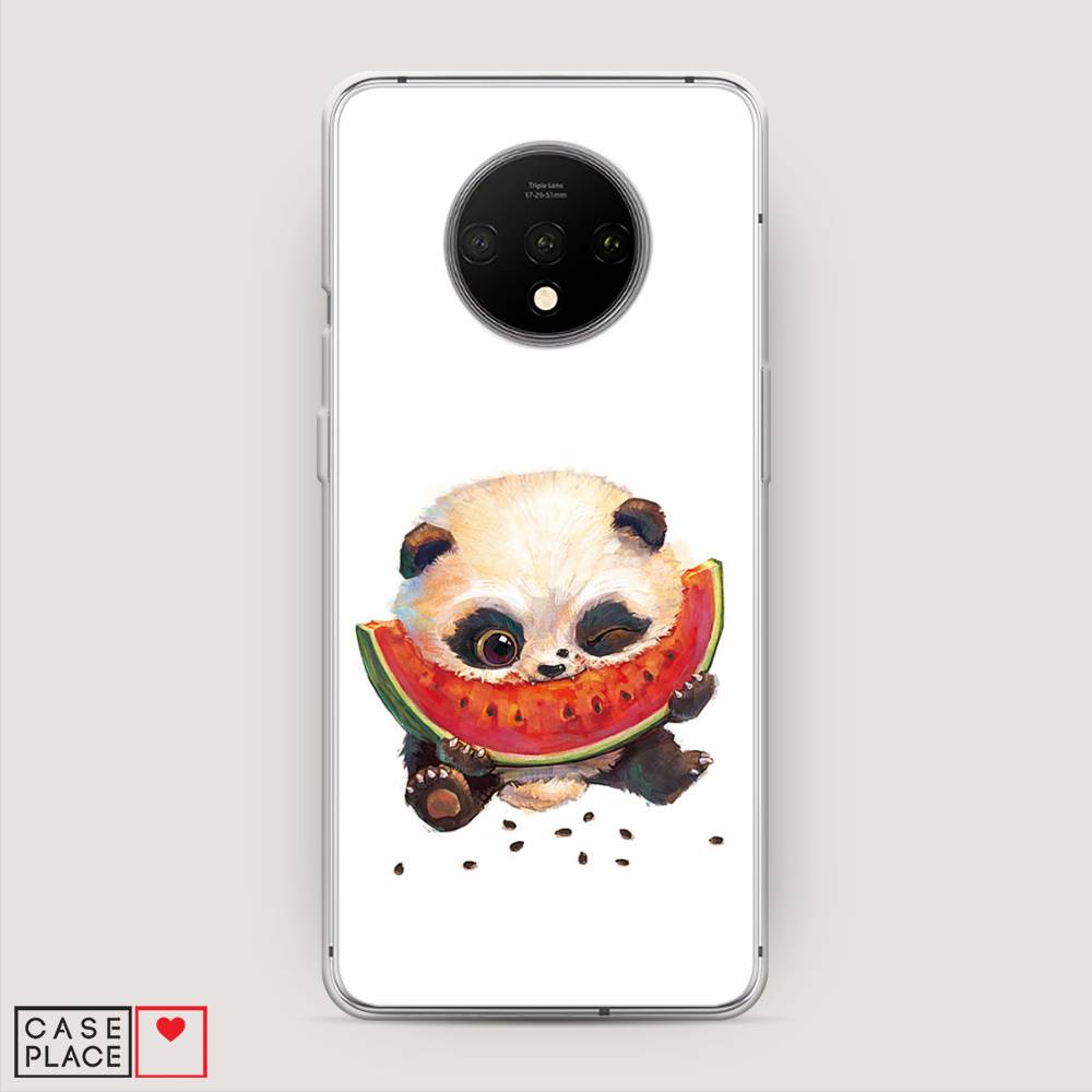

Чехол Awog на OnePlus 7T / ВанПлас 7T "Малыш панды с арбузом", Белый;красный, 150950-1