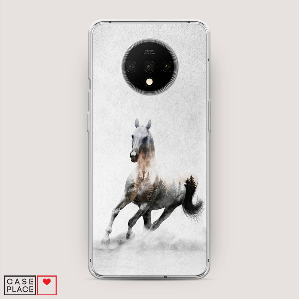 

Чехол Awog на OnePlus 7T / ВанПлас 7T "Лошадь лес", Серый;черный, 150950-2