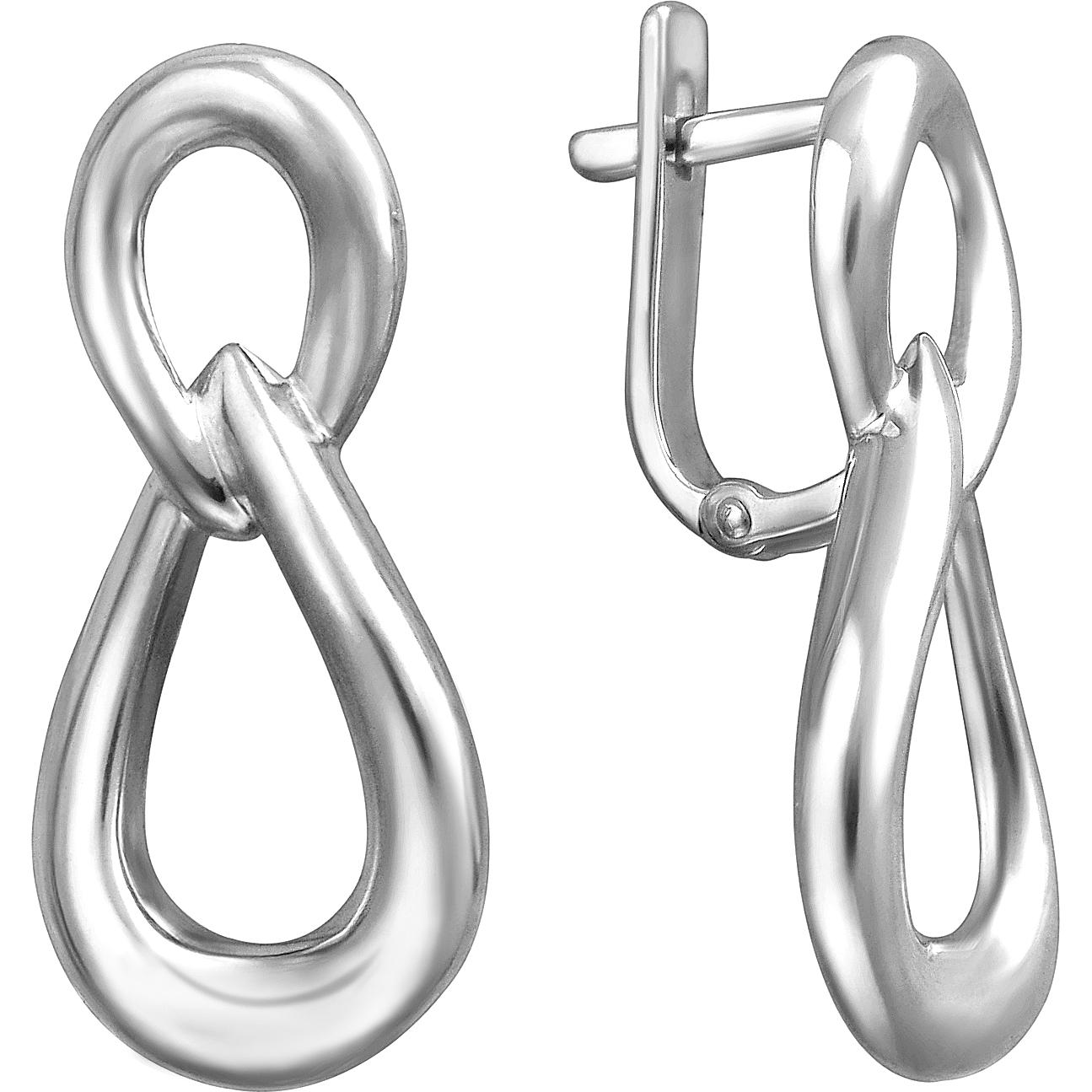 

Серьги женские из серебра Эстет 01С0513037, без вставки, 01С0513037