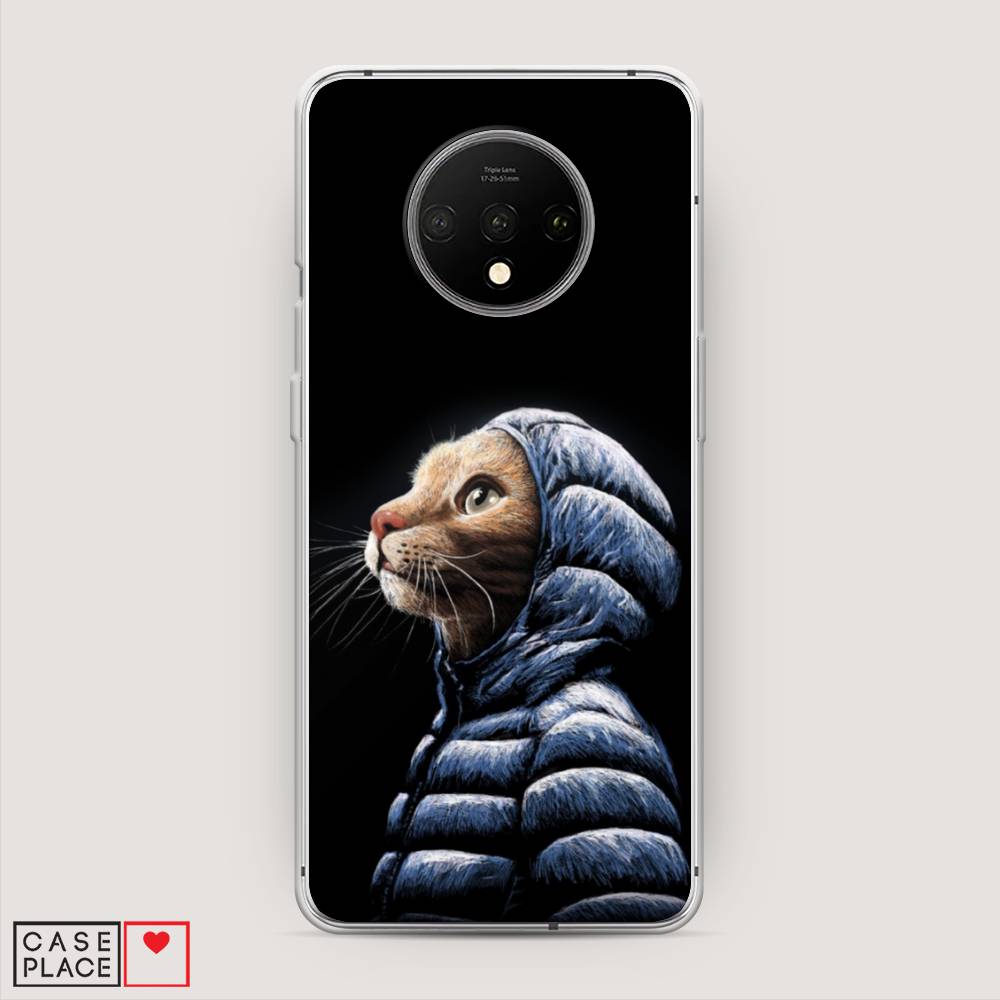 

Чехол Awog на OnePlus 7T / ВанПлас 7T "Кот в капюшоне", Черный;бежевый;синий, 150950-2
