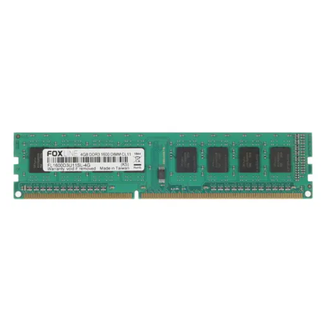 Оперативная память Foxline (FL1600D3U11S-4G), DDR3 1x4Gb, 1600MHz