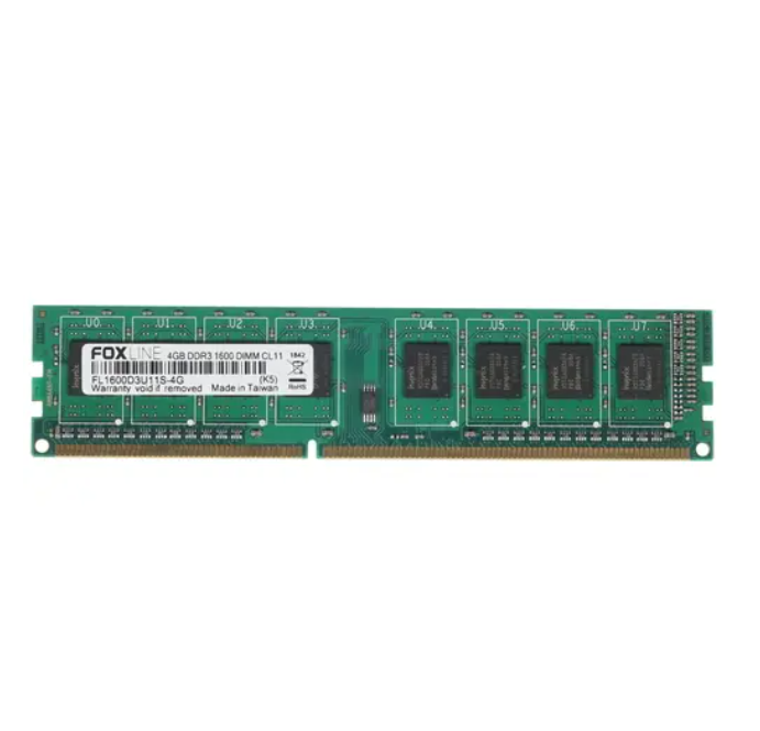 Оперативная память Foxline (FL1600D3U11S-4GH), DDR3 1x4Gb, 1600MHz