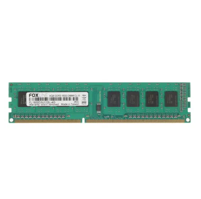 Оперативная память Foxline (FL1600D3U11SL-4G), DDR3L 1x4Gb, 1600MHz