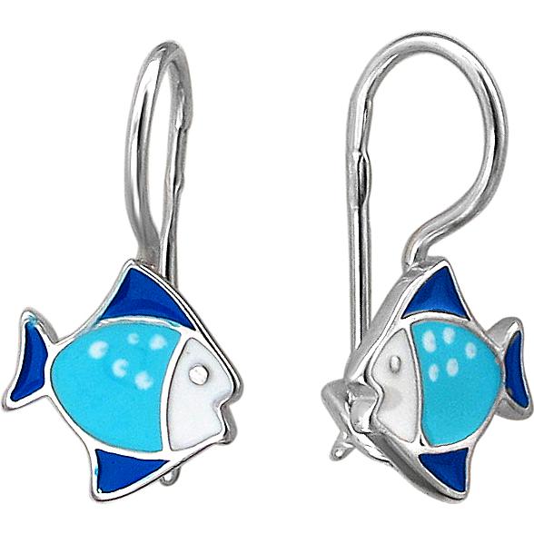

Серьги женские из серебра с эмалью Мириада Б19С051435Э, Б19С051435Э