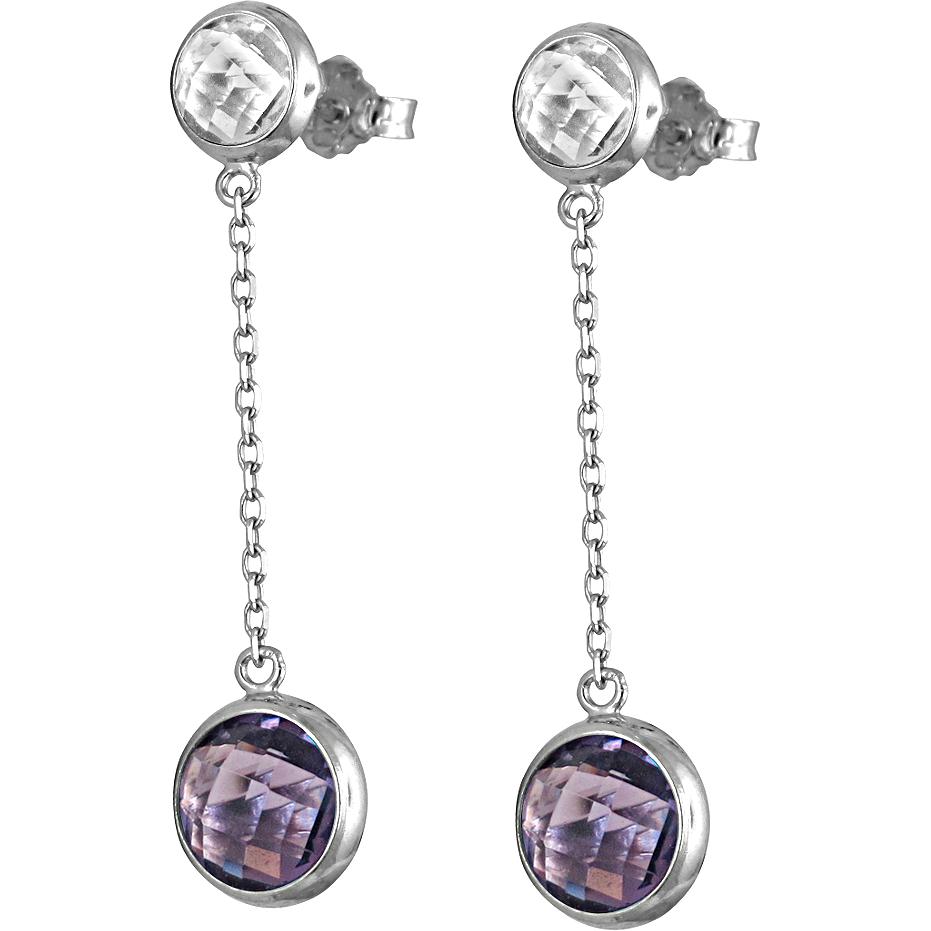 

Серьги подвески из серебра со стеклом Эстет 01С258037-2, 01С258037-2