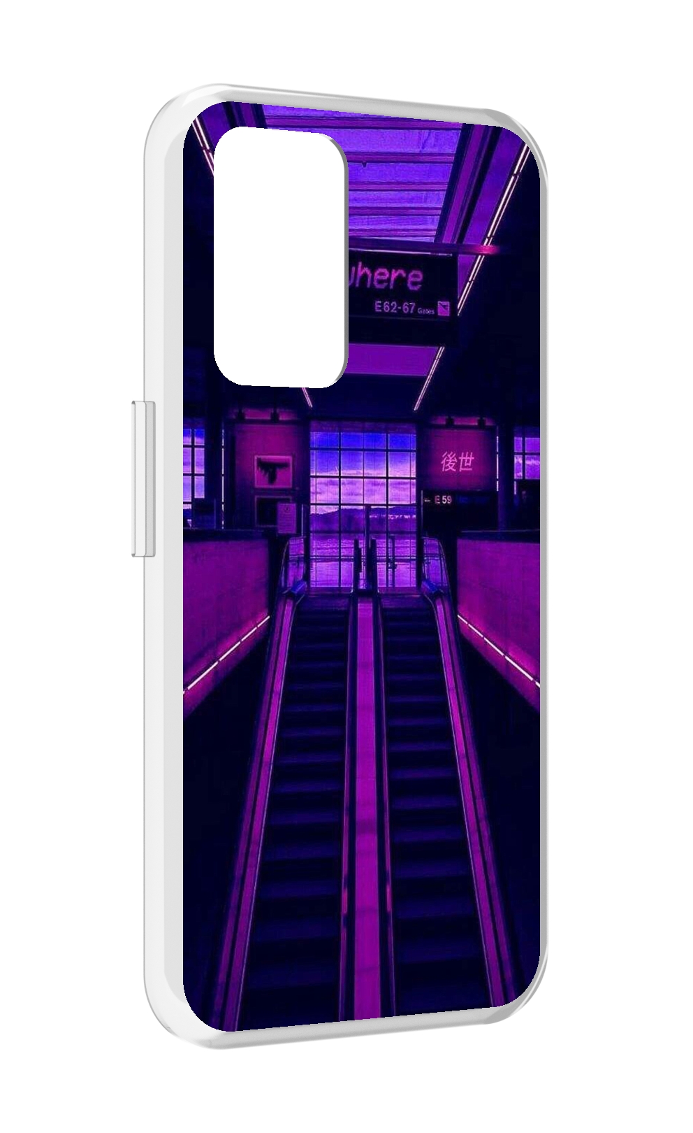 

Чехол MyPads фиолетовый эскалатор для Realme GT Neo3T, Прозрачный, Tocco