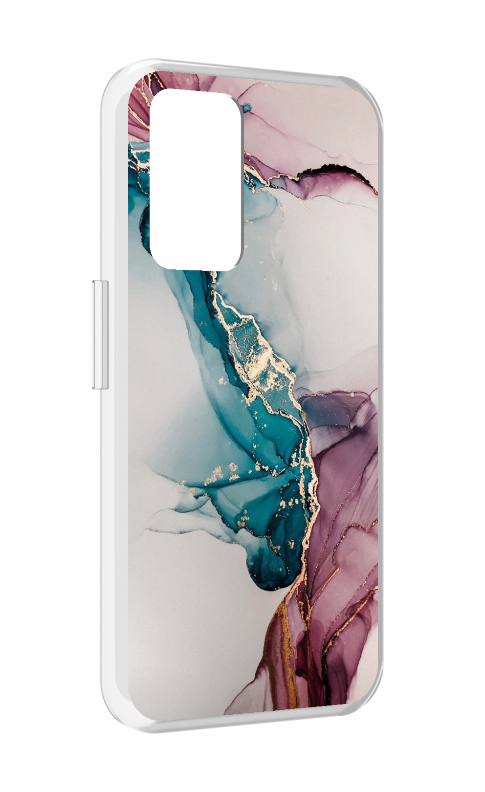 

Чехол MyPads фиолетовый синий краски для Realme GT Neo3T, Прозрачный, Tocco
