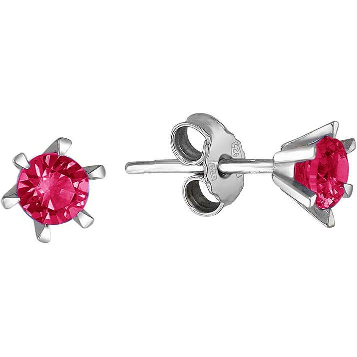 

Серьги-пусеты из серебра Эстет 01С255239-3, рубин, 01С255239-3