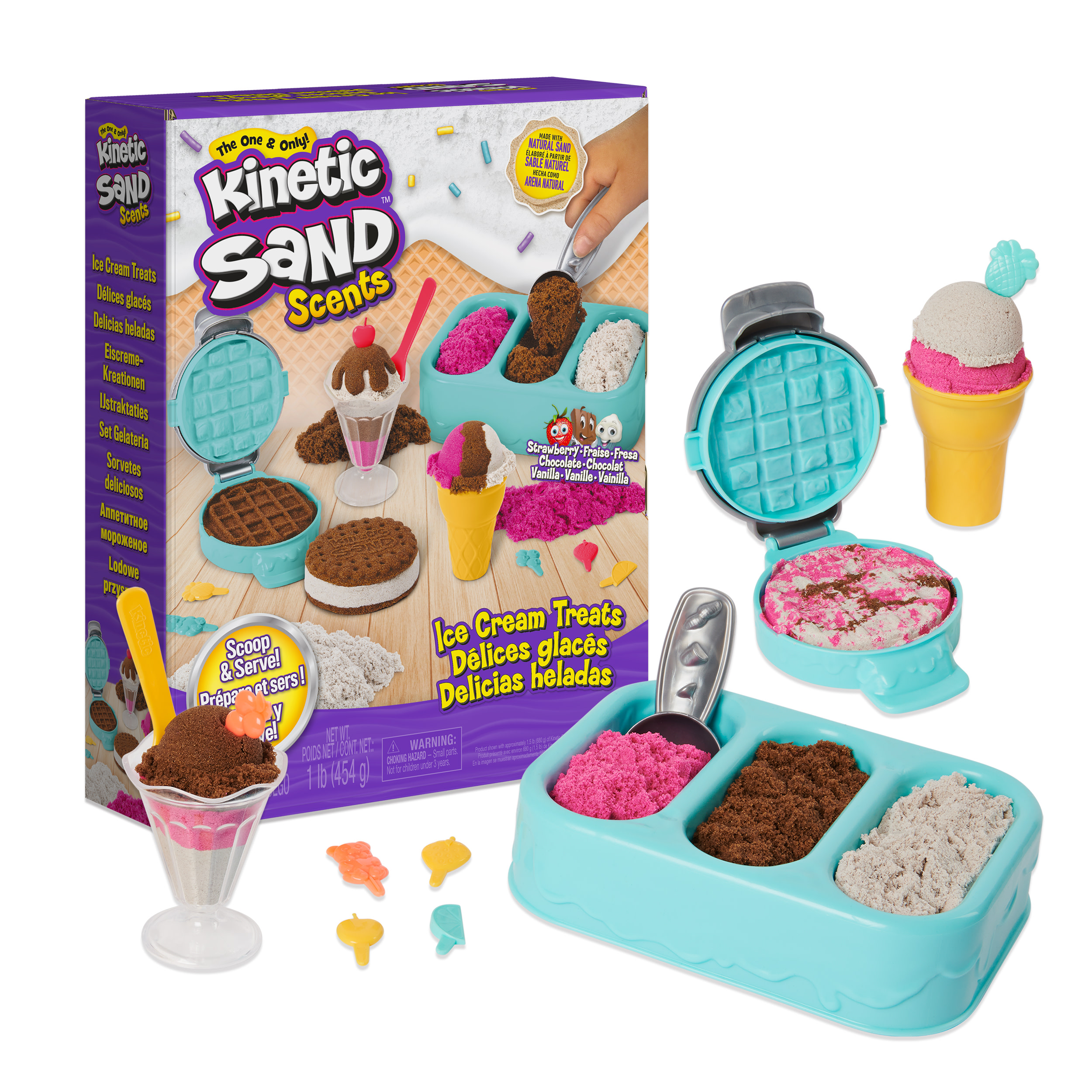 Кинетический песок Kinetic Sand Игровой набор Магазин мороженого