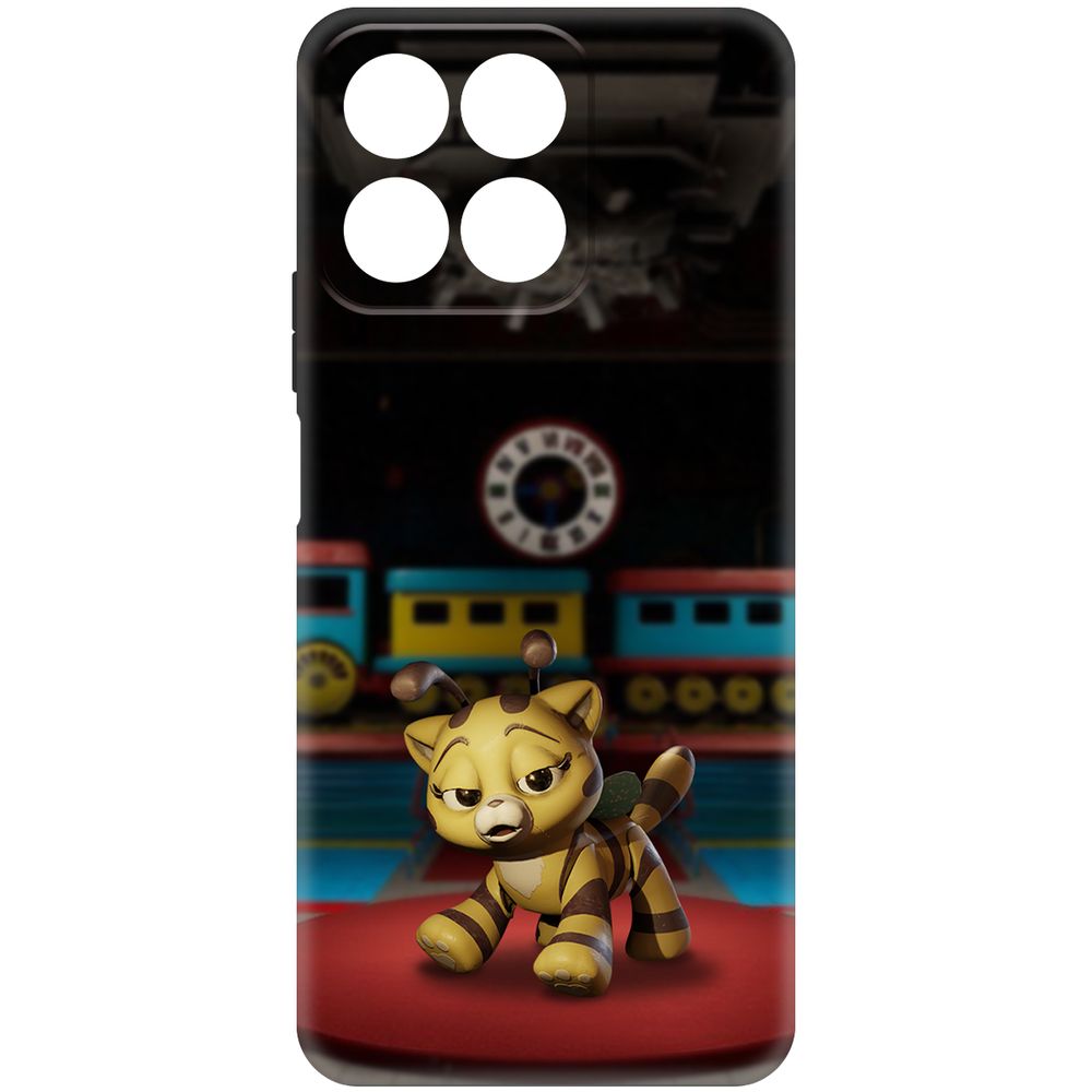 

Чехол-накладка Krutoff Soft Case Хаги Ваги - Кошка-Пчёлка для Honor X7c черный