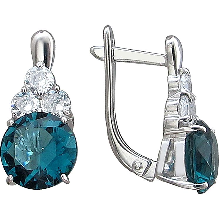 

Серьги женские из серебра Эстет Н12С256607, фианит/swarovski