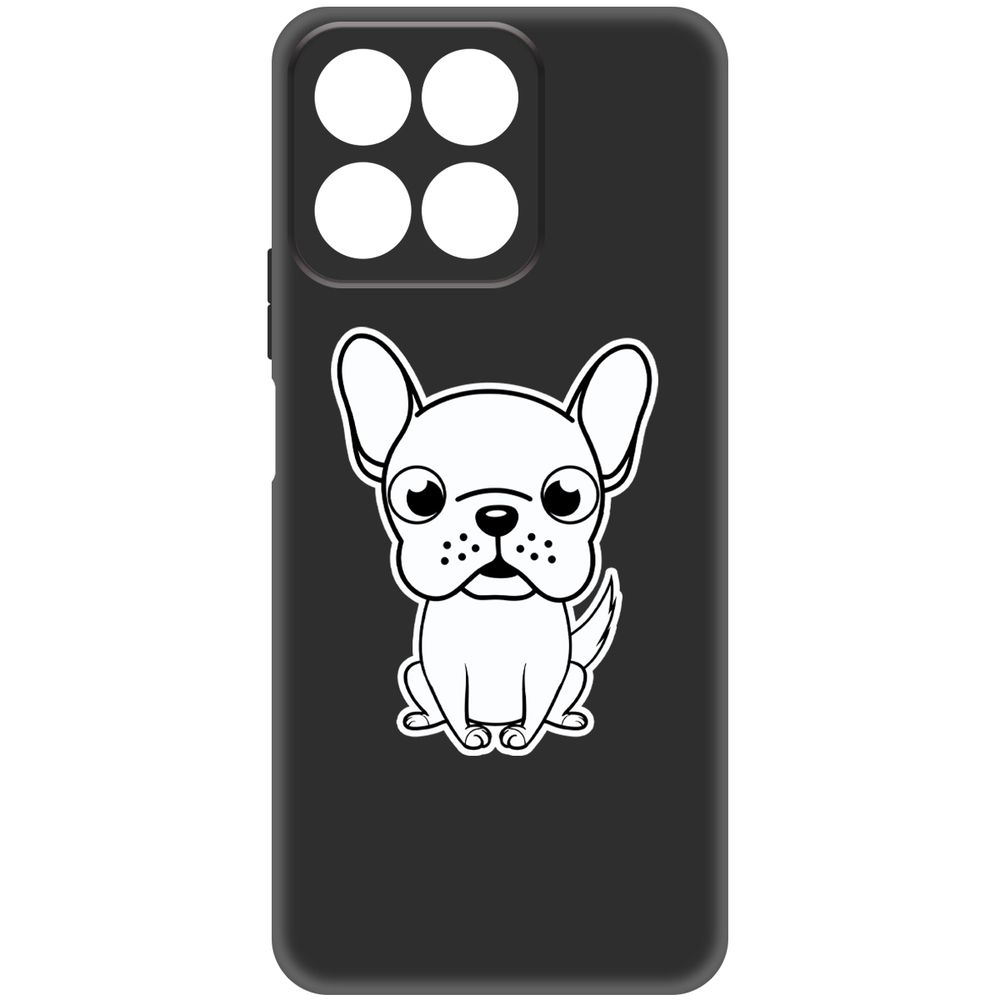 

Чехол-накладка Krutoff Soft Case Черно-белый щенок для Honor X7c черный