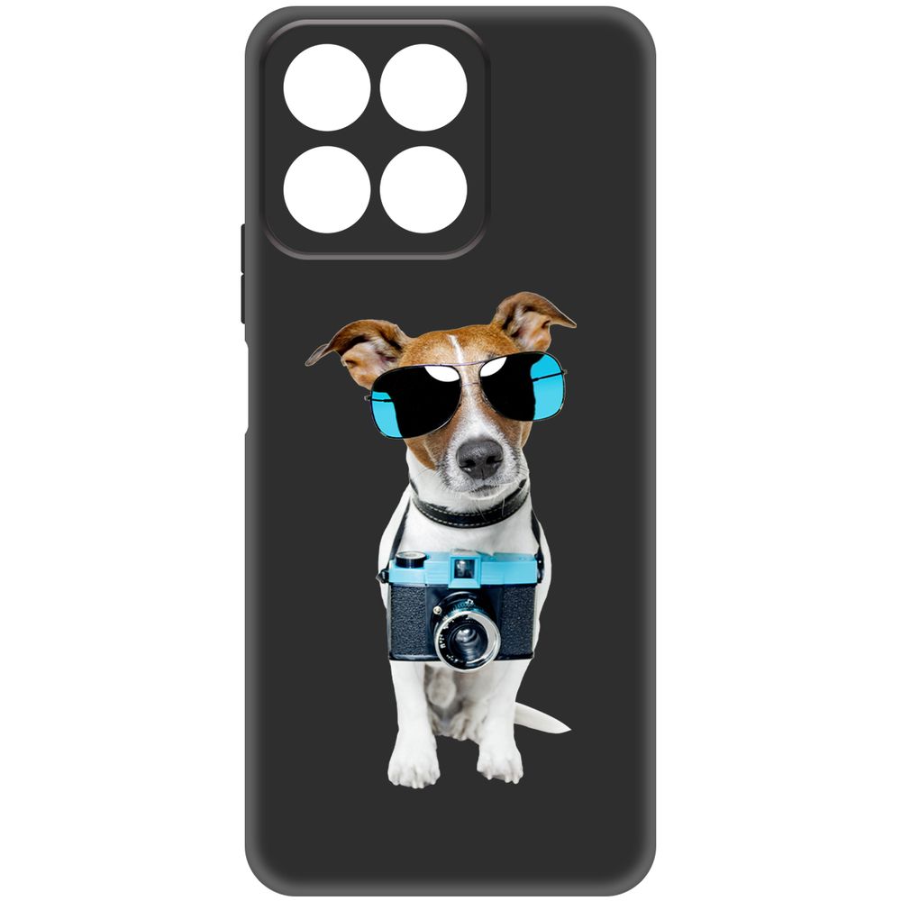 

Чехол-накладка Krutoff Soft Case Пес-турист для Honor X7c черный