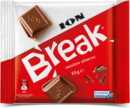 Шоколад ION  Break, молочный, 85 г