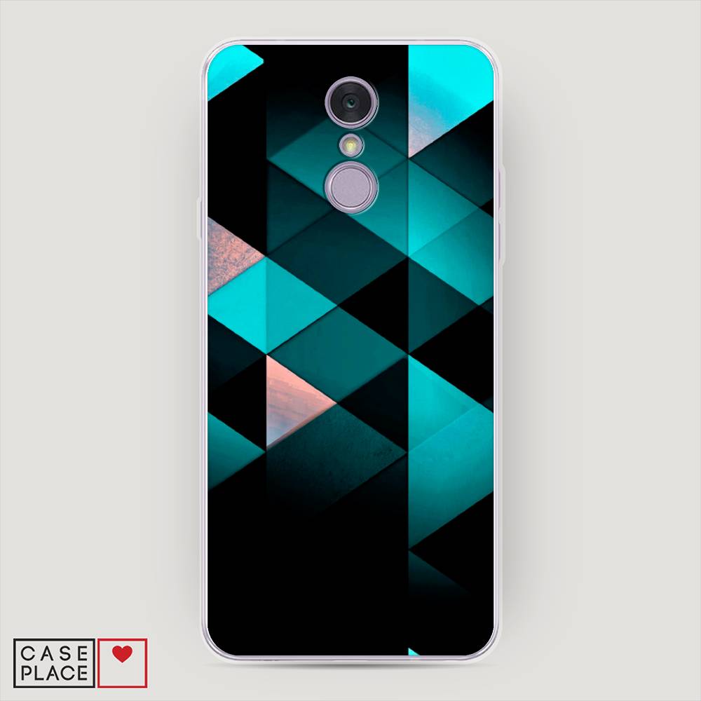 

Чехол Awog на LG Q7 (Plus, Alpha) "Геометрия 16", Голубой;черный, 83550-3