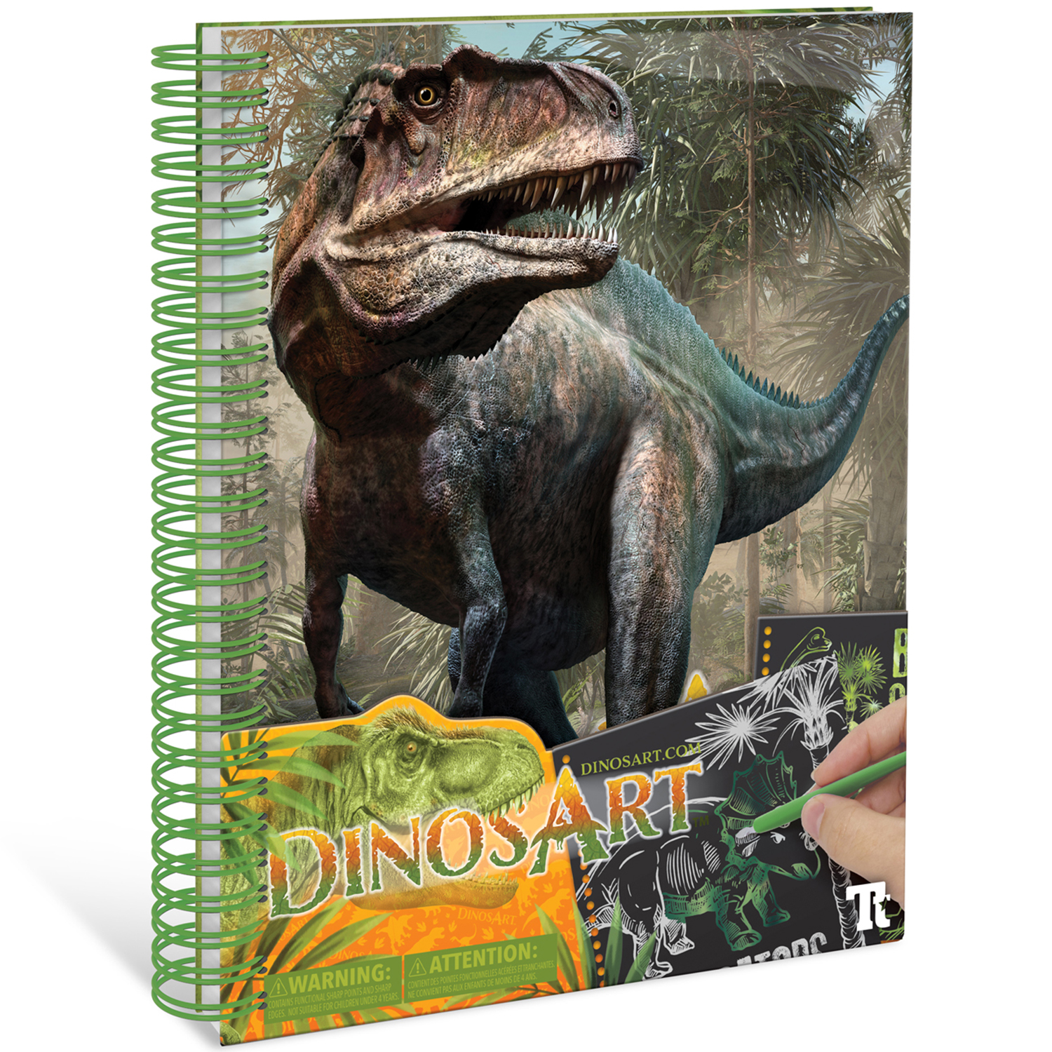 Набор для рисования в технике граттаж DinosArt 15201_NSDA