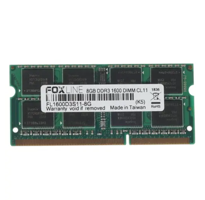

Оперативная память Foxline, DDR3 1x8Gb, 1600MHz