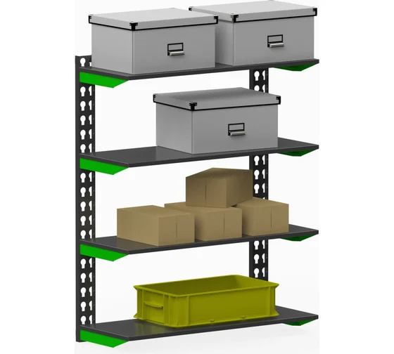 

Металлическая система хранения Metalex SMFIV10010040 серо-зеленый 100x40x100 см, Разноцветный, SMFIV10010040