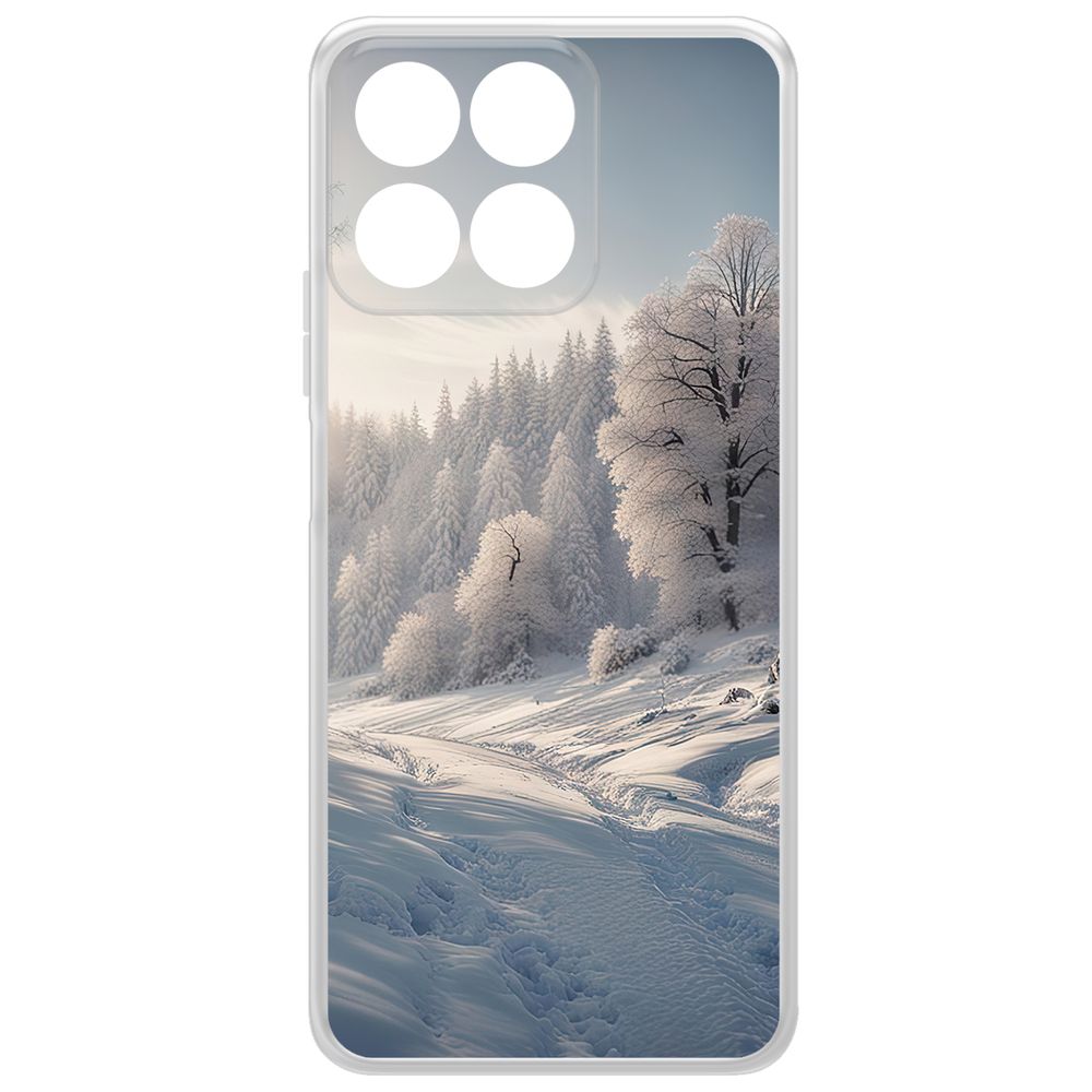 

Чехол-накладка Krutoff Clear Case Снег для Honor X7c, Прозрачный