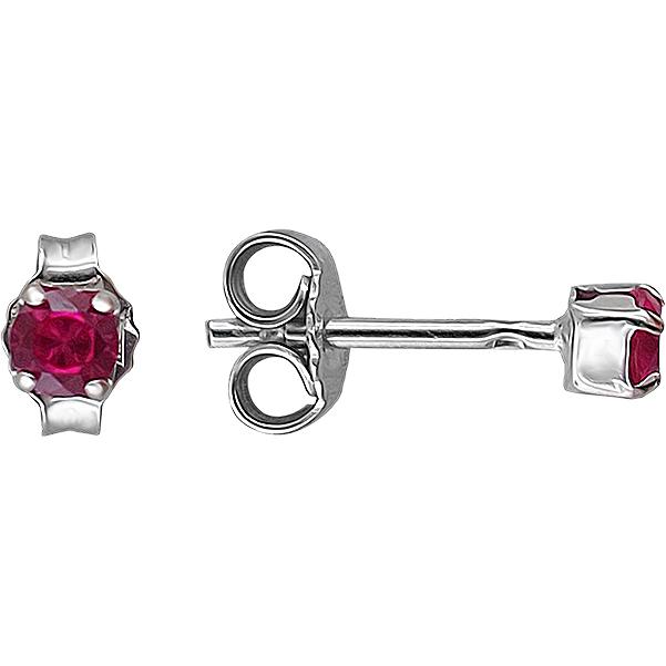 

Серьги-пусеты из серебра Эстет 01С254715-3, корунд, 01С254715-3