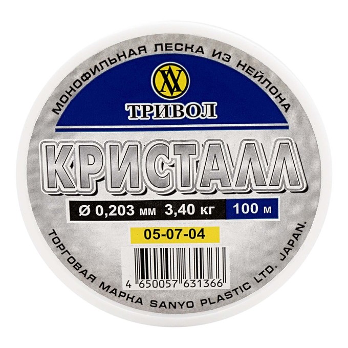

Леска плетеная Trivol Кристалл 0,25 мм, 100 м, 5,4 кг, прозрачный, Кристалл