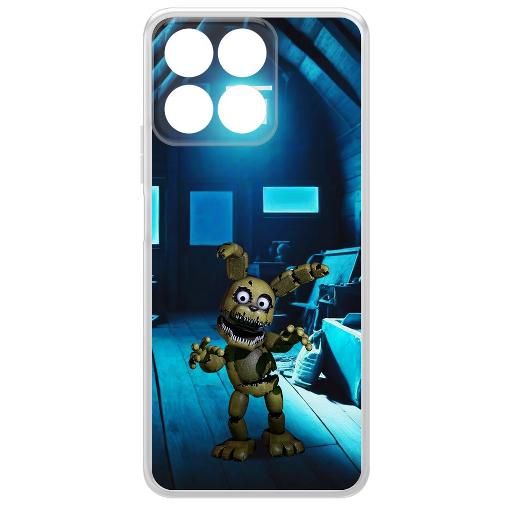 

Чехол-накладка Krutoff Clear Case ФНАФ - Плюштрап для Honor X7c, Прозрачный