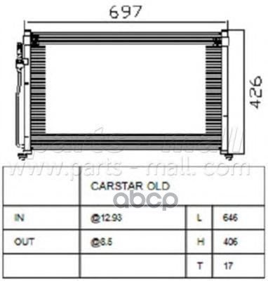 Радиатор Кондиционера Kia Carstar(Ds-2) Pmc 97660m3000 Parts-Mall арт. pxncb-014