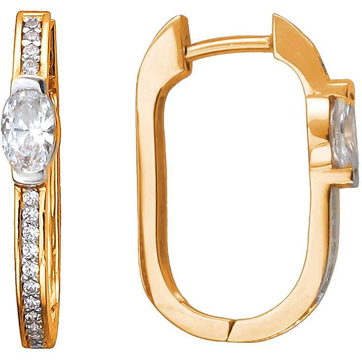 

Серьги из желтого золота Эстет 01С1312336, фианит, 01С1312336