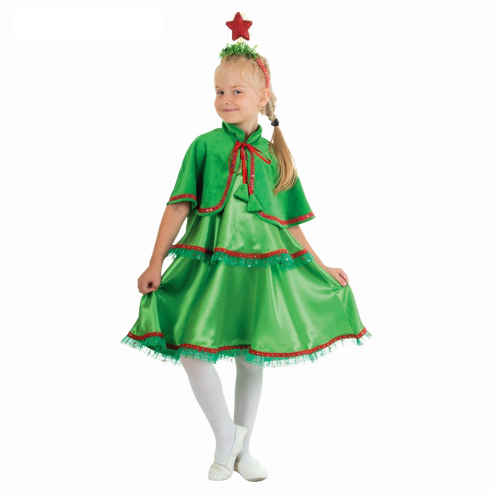 

Карнавальный костюм детский Страна Карнавалия Ёлка, Зелёный, 56, Зеленый, Ёлка