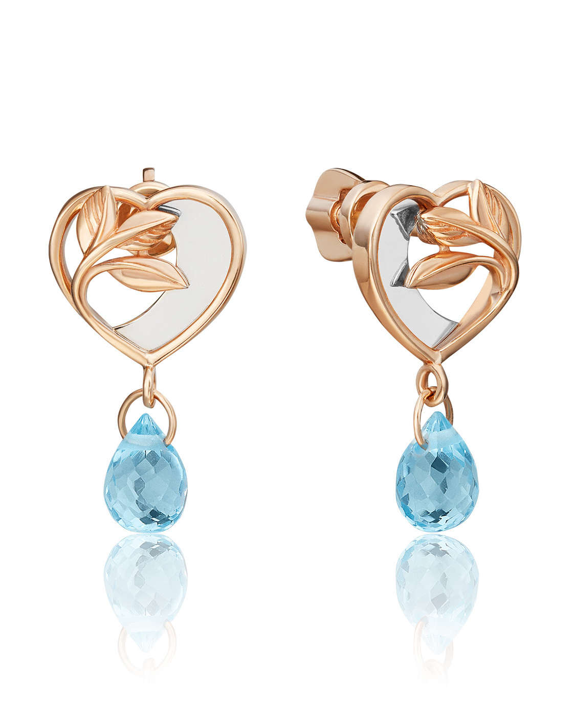 

Серьги пусеты из белого, красного золота с топазом PLATINA jewelry 02-4702-00-201-1111-75, 02-4702-00-201-1111-75